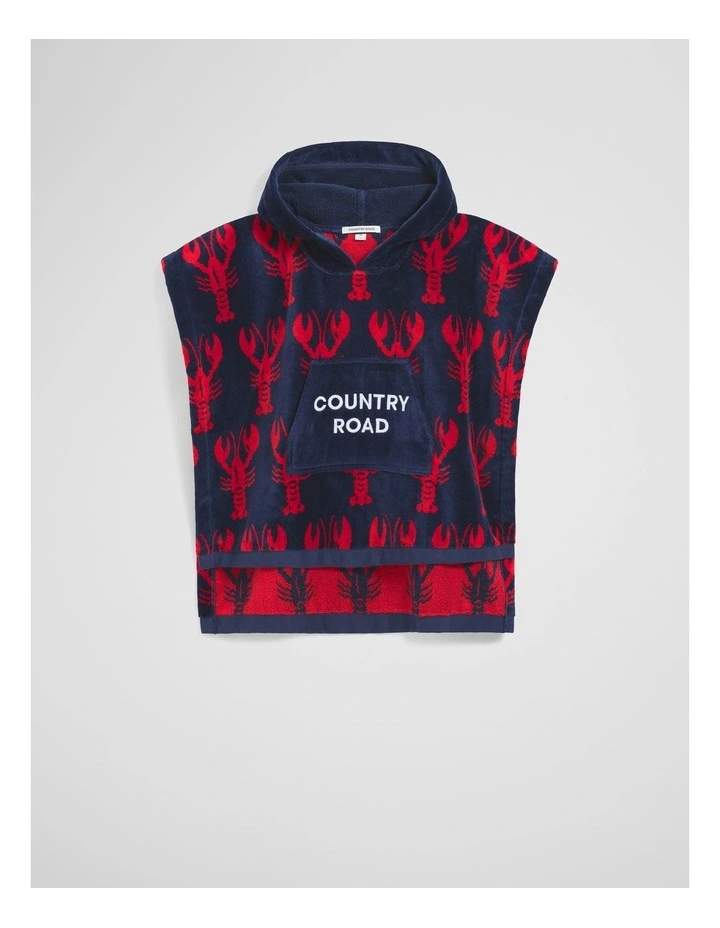 Australian Cotton Lobster Poncho in Navy image 4