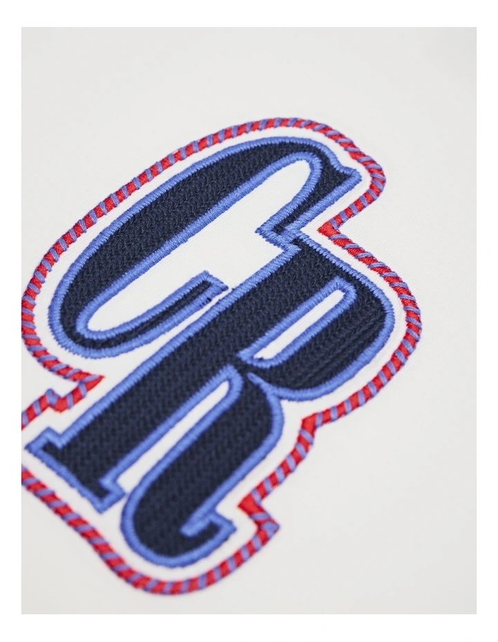 Organically Grown Cotton Spliced T-shirt in Marshmallow image 2