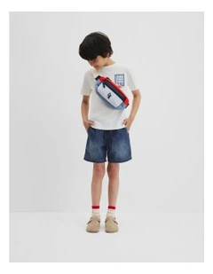 Fish Stamp T-shirt in Marshmallow