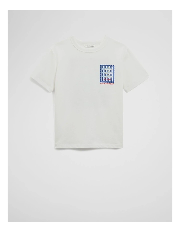 Fish Stamp T-shirt in Marshmallow image 4