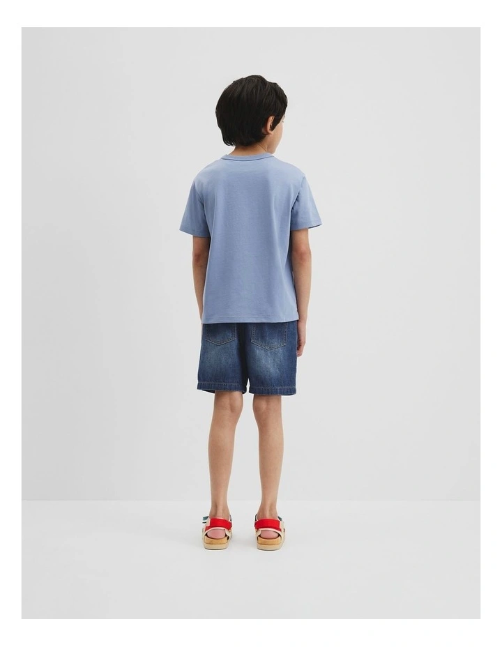 Lobster Applique T-shirt in Slate Blue image 3