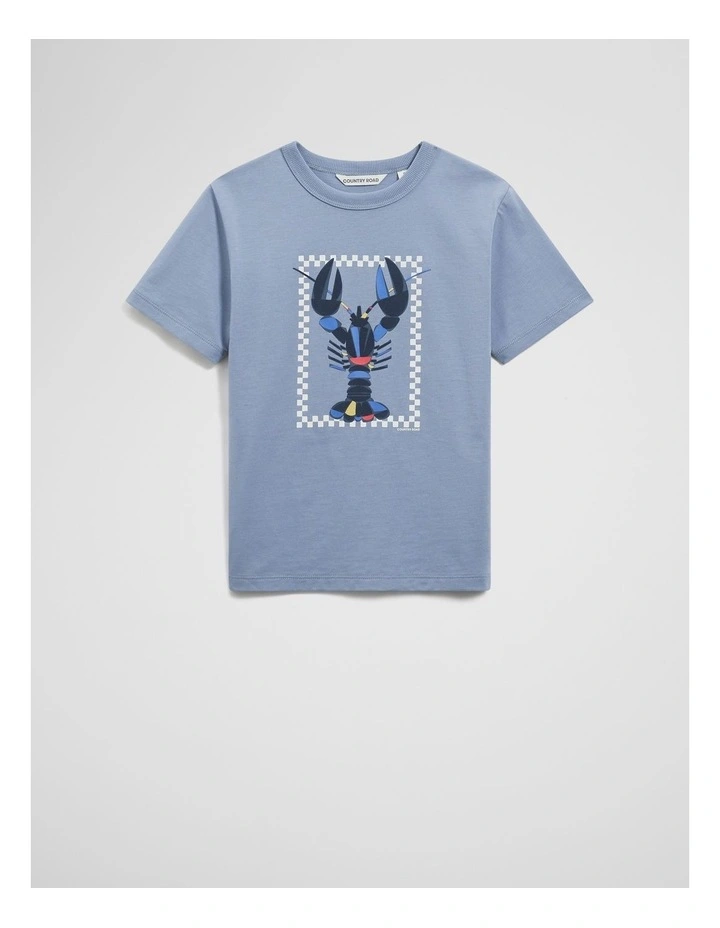 Lobster Applique T-shirt in Slate Blue image 4