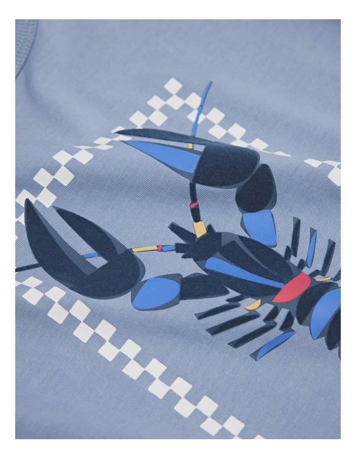 Lobster Applique T-shirt in Slate Blue image 5