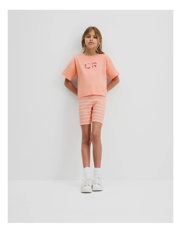 Oversized Logo T-shirt in Coral image 1