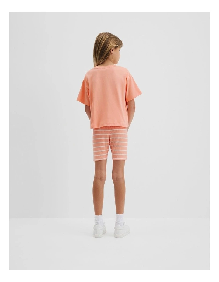 Oversized Logo T-shirt in Coral image 3