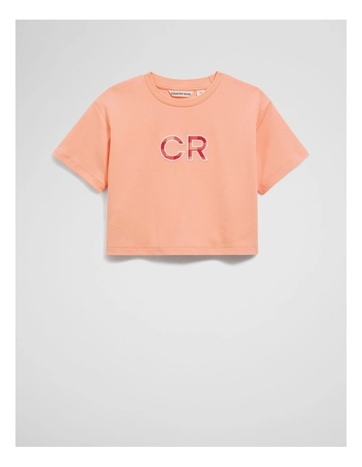 Oversized Logo T-shirt in Coral image 4