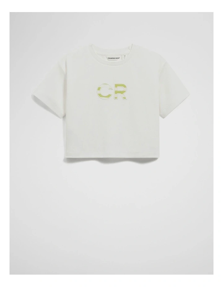 Oversized Logo T-shirt in Marshmallow Lime image 1