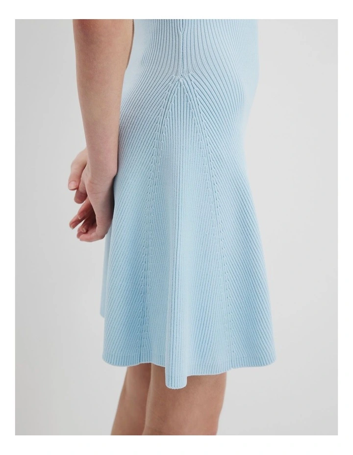 Teen Rib Knit Tank Dress in Washed Blue image 3