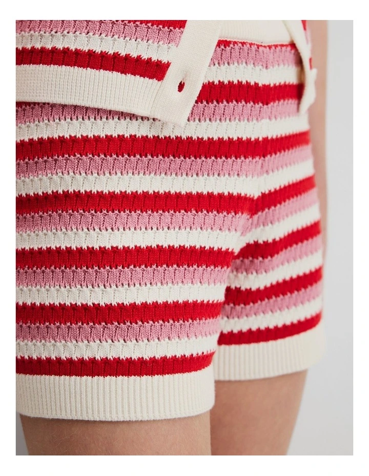 Organically Grown Cotton Knit Short in Marsh Multi image 3