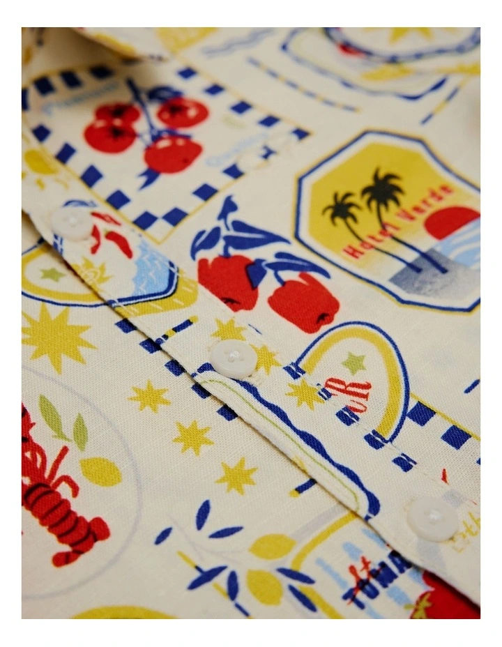 Stamp Print Romper in Multi image 2