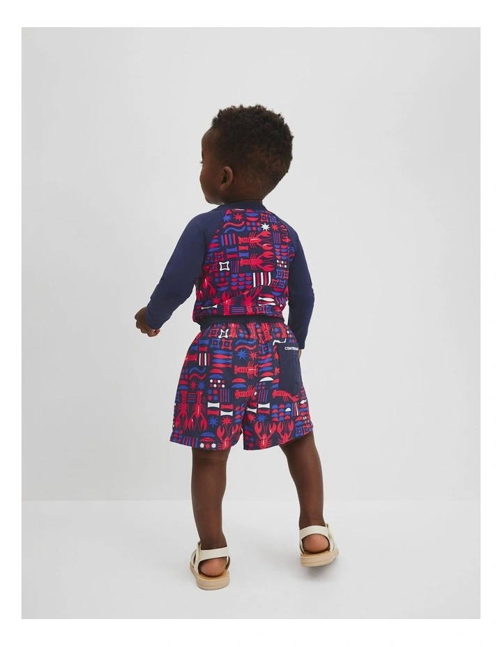 Lobster Geometric Board Short in Navy image 3