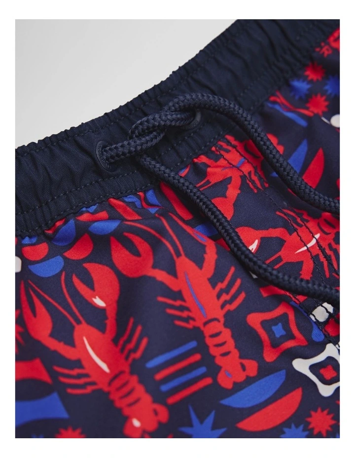 Lobster Geometric Board Short in Navy image 5