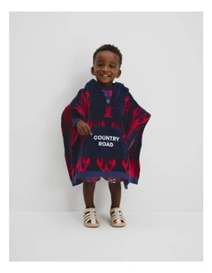 Australian Cotton Lobster Poncho in Navy