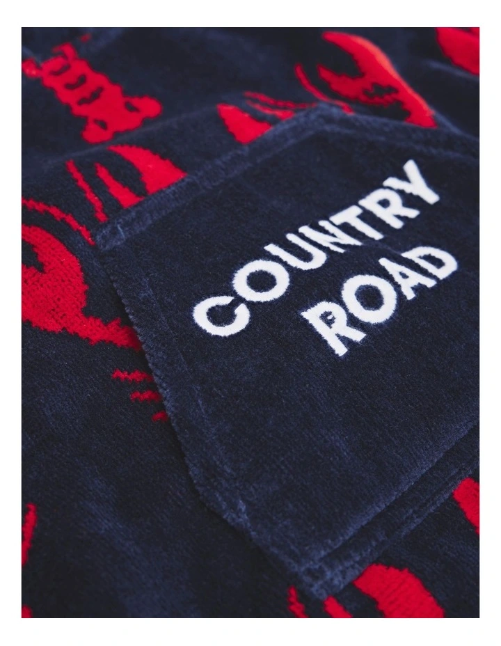 Australian Cotton Lobster Poncho in Navy image 5