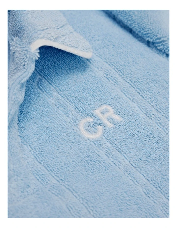 Terry Cable Polo in Cloud image 2