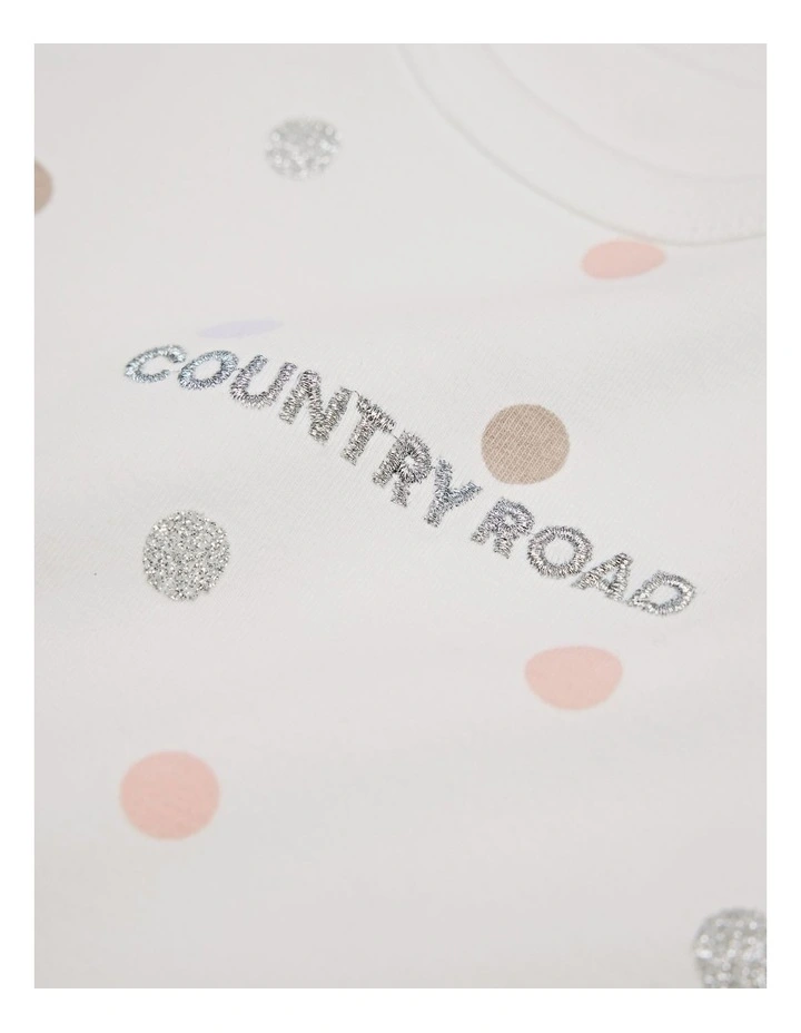 Frill Short Sleeve Spot Bodysuit in Marsh Multi image 3