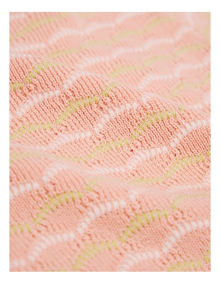 Stripe Knit Top in Coral Stripe image 2