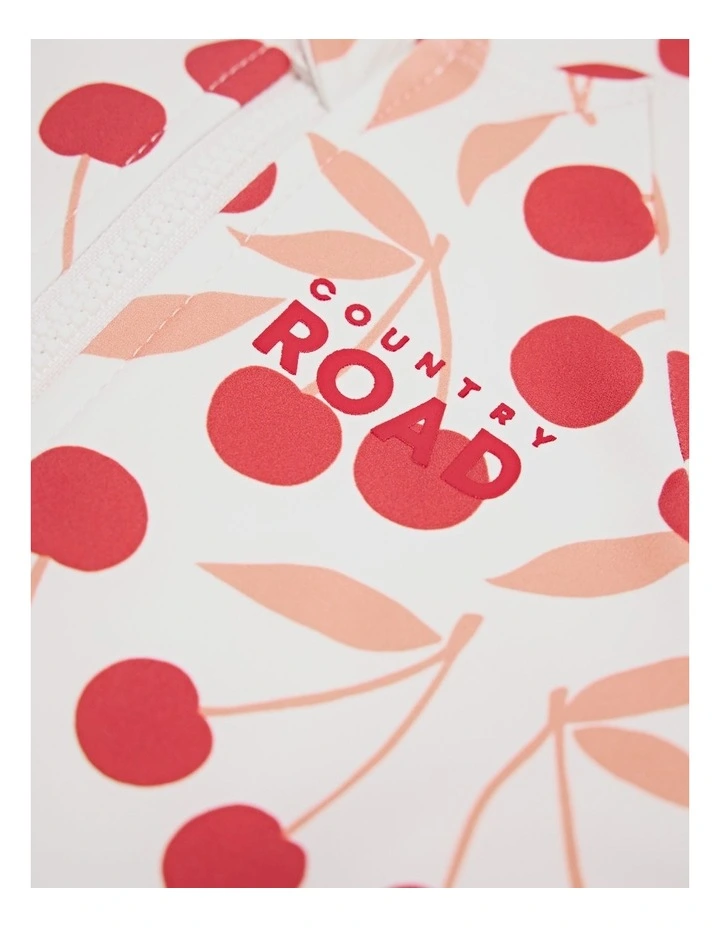 Cherry Long Sleeve Swimsuit in Multicolour image 2