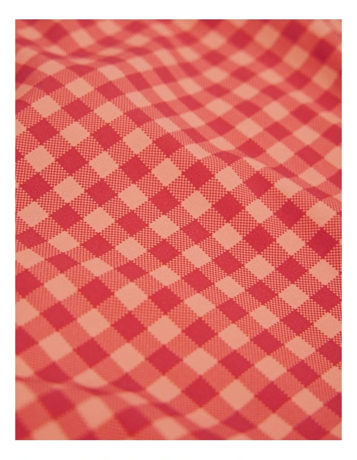 Gingham Frill Bather in Cranberry image 5