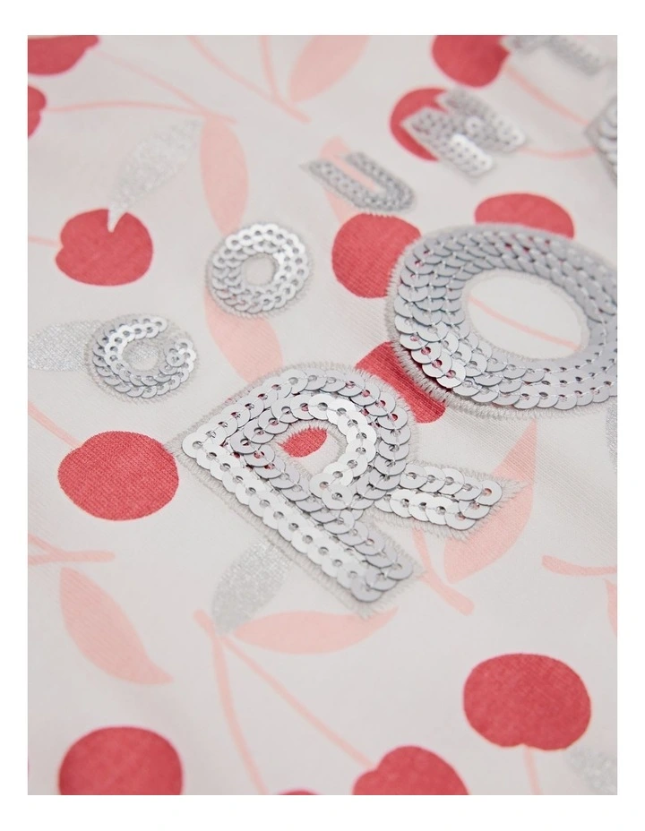 Sequin Logo T-shirt in Multicolour image 2