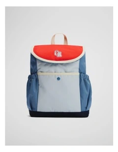 Spliced Backpack in Denim Blue