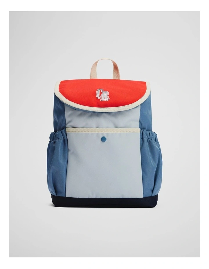 Spliced Backpack in Denim Blue image 1