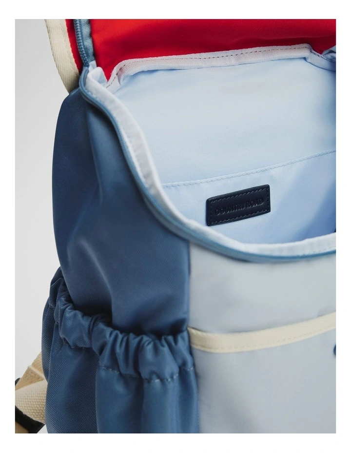 Spliced Backpack in Denim Blue image 3