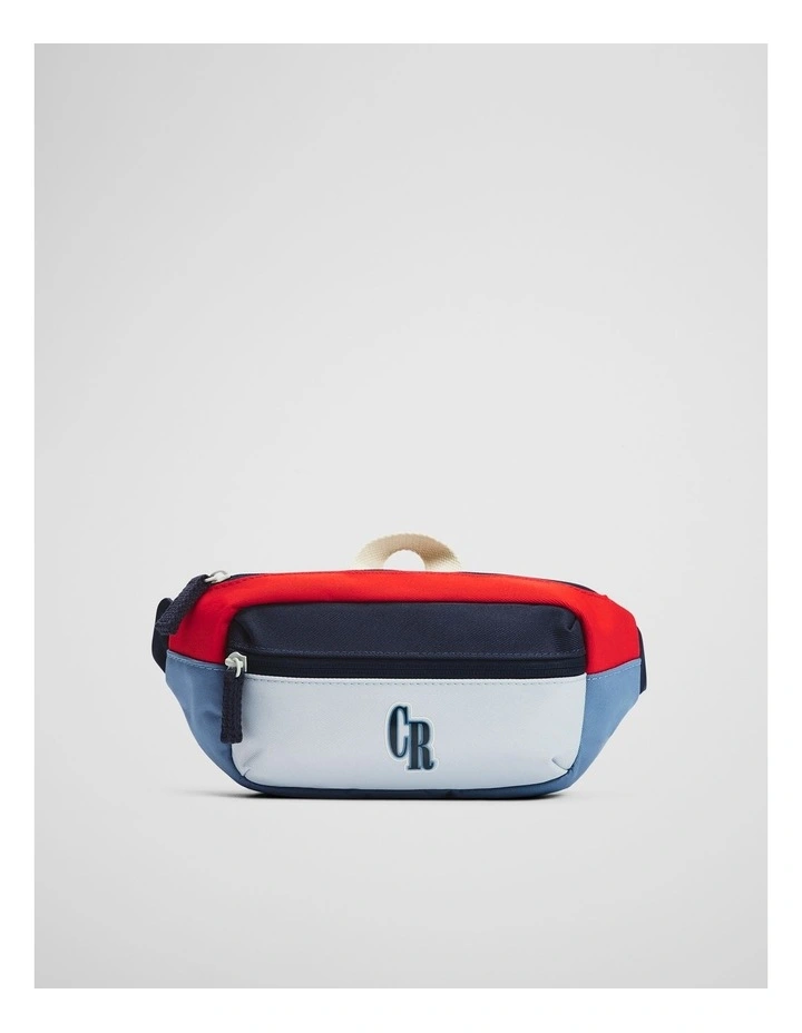Spliced Waist Bag in Denim Blue image 1