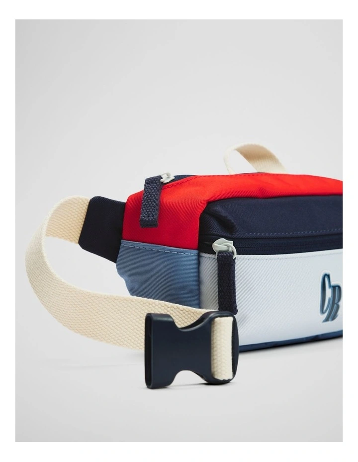 Spliced Waist Bag in Denim Blue image 3