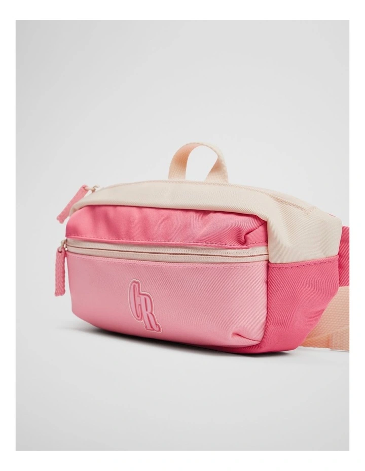 Spliced Waist Bag in Blush Pink image 3