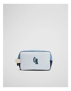 Spliced Washbag in Denim Blue