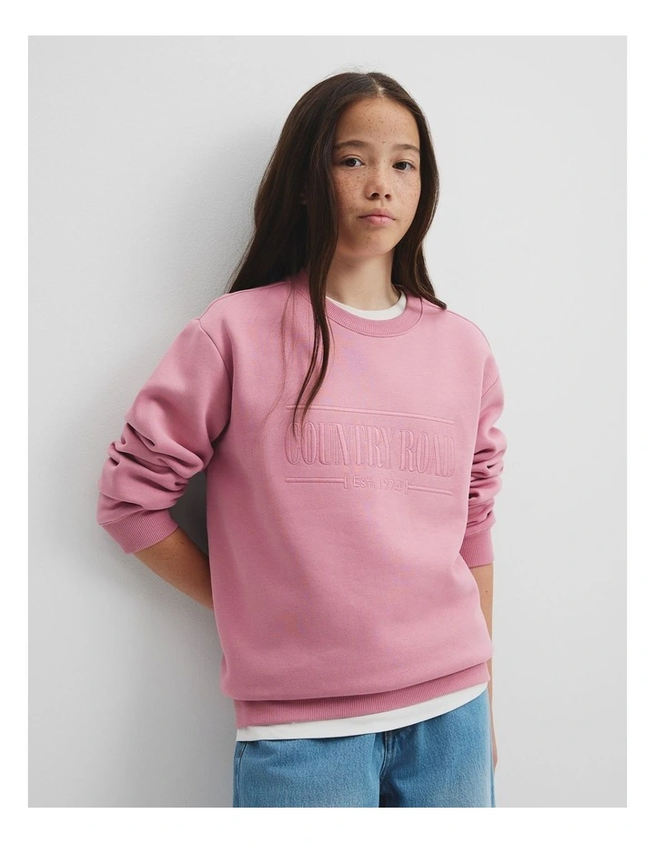 Relaxed Heritage Sweat in Dusty Berry image 2
