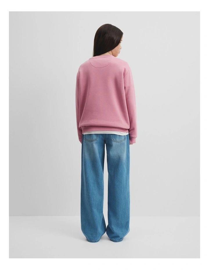 Relaxed Heritage Sweat in Dusty Berry image 4