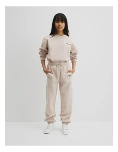Teen Modern Track Pant in Stone Marle