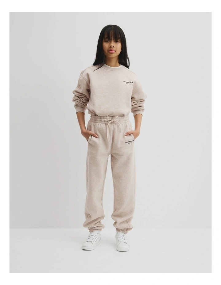 Teen Modern Track Pant in Stone Marle image 1