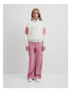 Spice Logo Zip Sweat in Dusty Berry