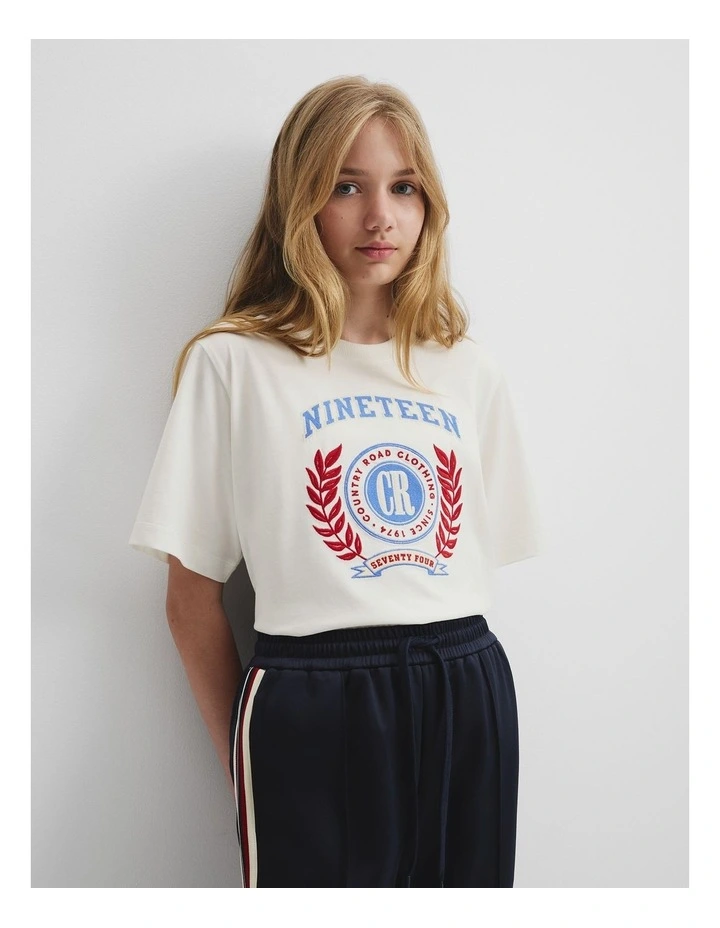 Osize Print T-shirt in Marshmallow image 2