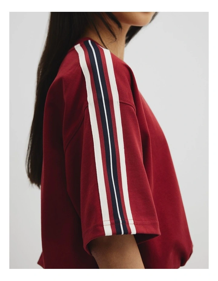 Teen Elasticated T-shirt in Maple Red image 3