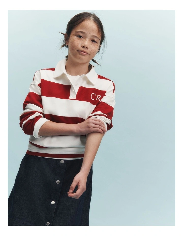 Teen Block Stripe Rugby in Multicolour image 2