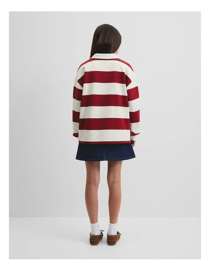 Teen Block Stripe Rugby in Multicolour image 5