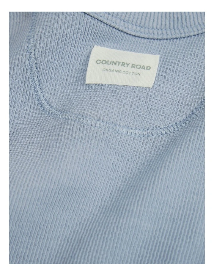 Kimono Long Sleeve Bodysuit in Dusty Blue image 5