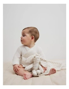 Kimono Long Sleeve Bodysuit in Marshmallow