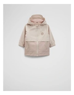 Spliced Rain Jacket in Wafer