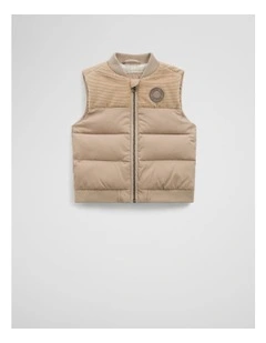 Cord Spliced Vest in Latte