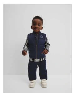 Cord Spliced Vest in Navy