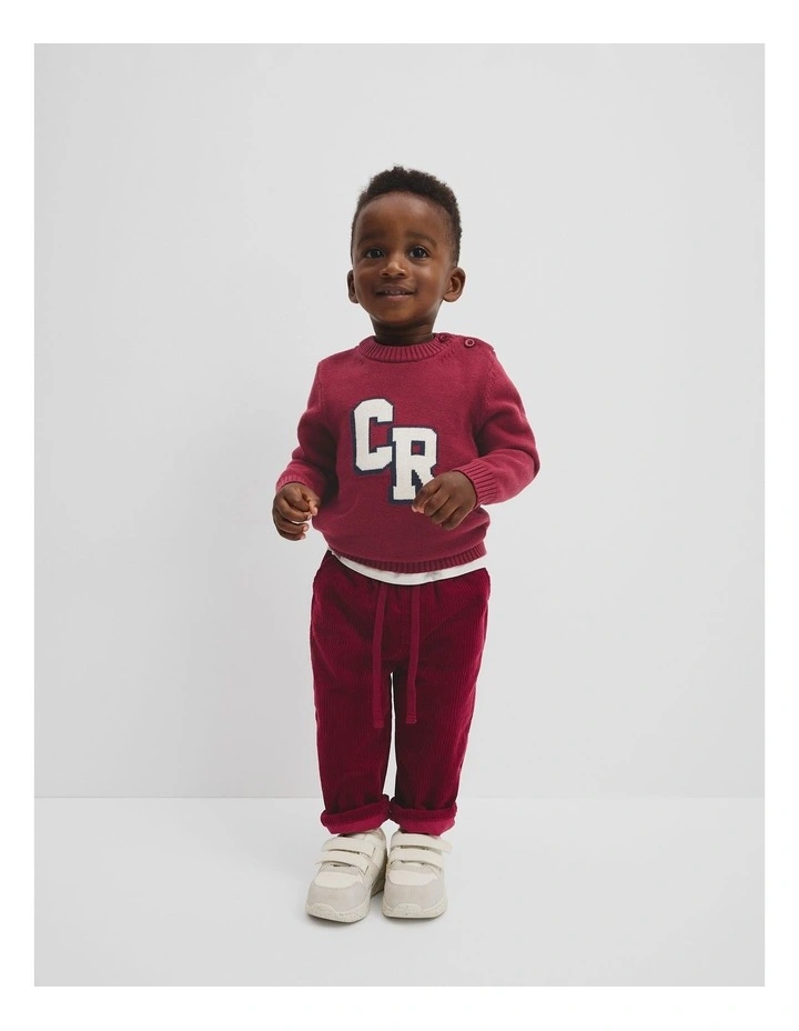 Country Road Intarsia Knit in Currant image 1