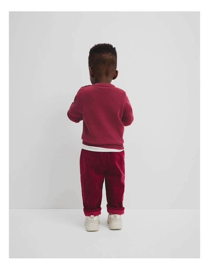 Country Road Intarsia Knit in Currant image 3