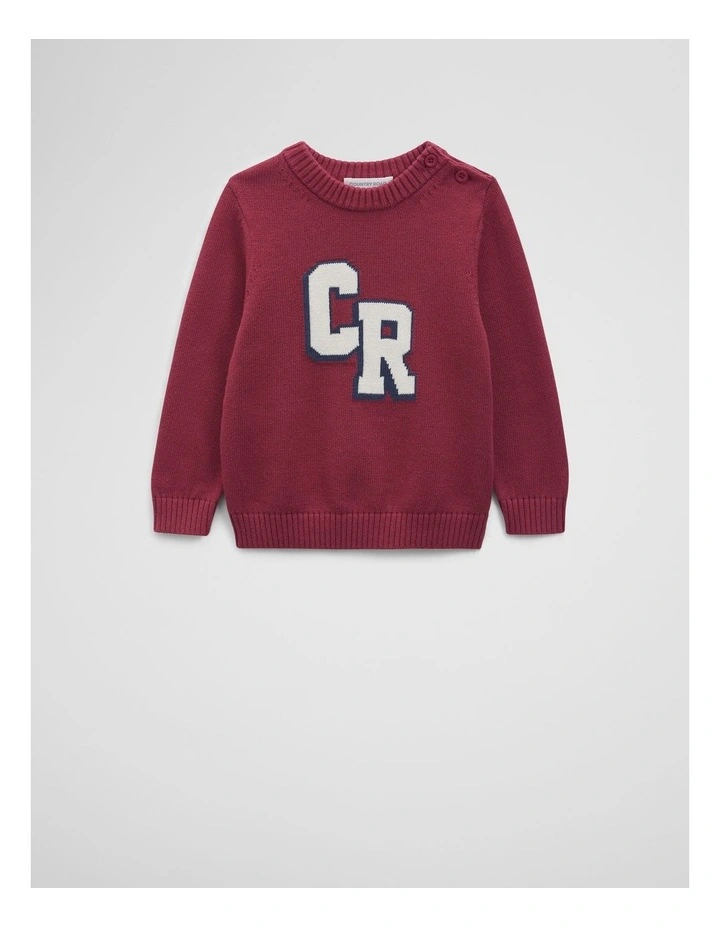 Country Road Intarsia Knit in Currant image 4