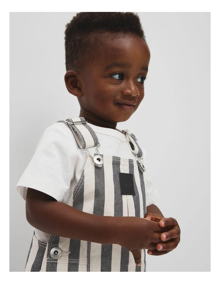 Stripe Overalls in Graphite Stripe image 2