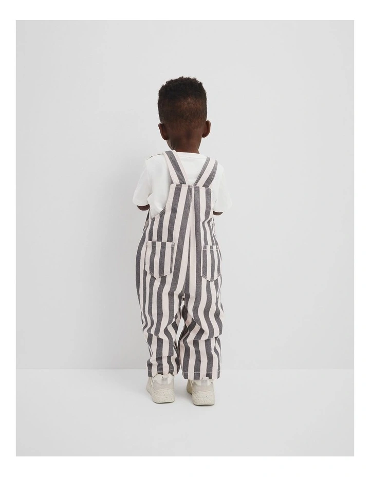 Stripe Overalls in Graphite Stripe image 3